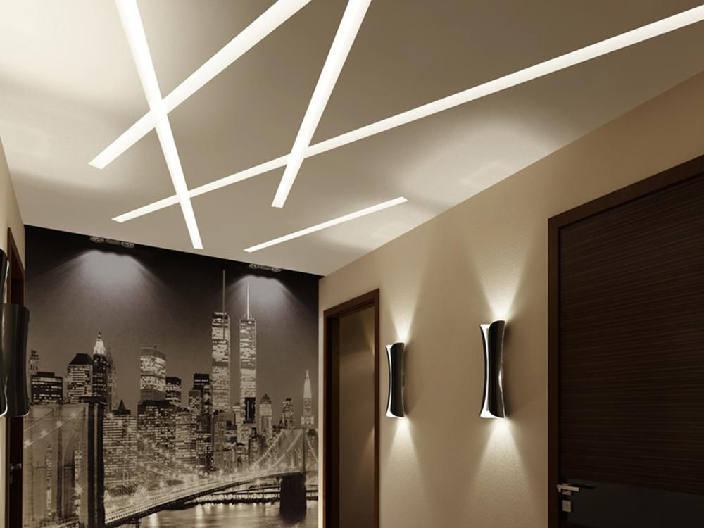 Натяжной потолок со световыми линиями: создайте атмосферу в своем интерьере